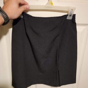 Black Zip-Up Mini-Skirt (S/4)